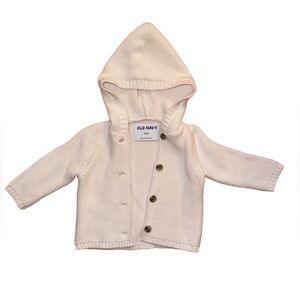 Old Navy Baby Hooded Button-Front Cardigan Sweater (3-6M)